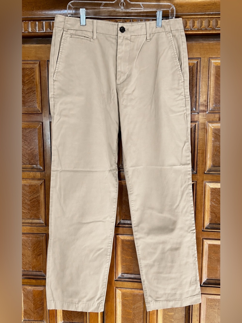 Gap Men’s Lived-In Straight Pants 33x30 Beige Khaki Chino Casual Cotton